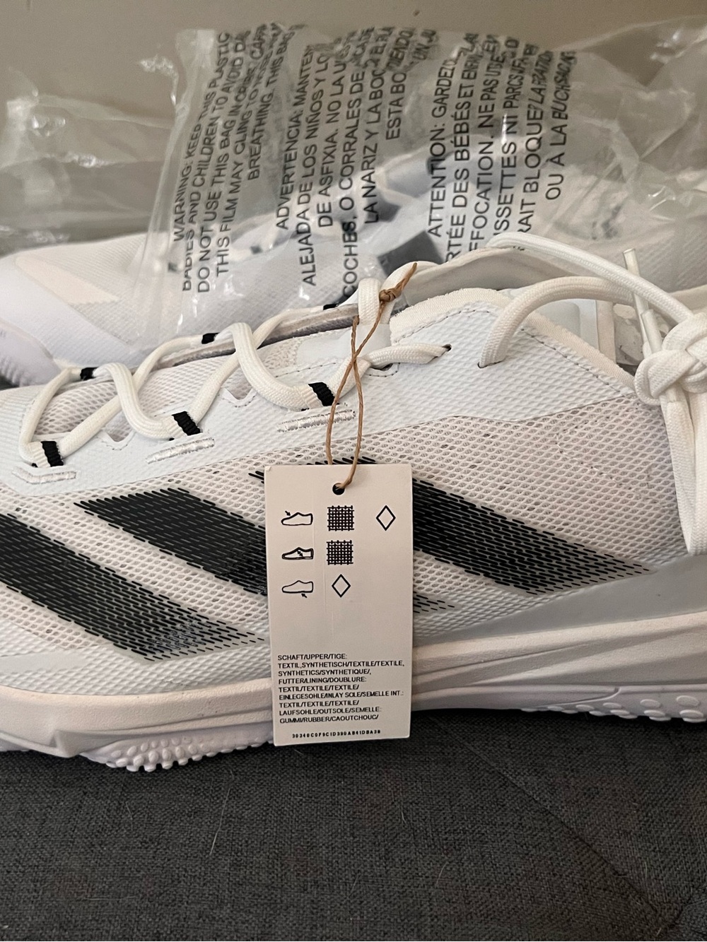 adidas White and Black Athletic Men's Shoes